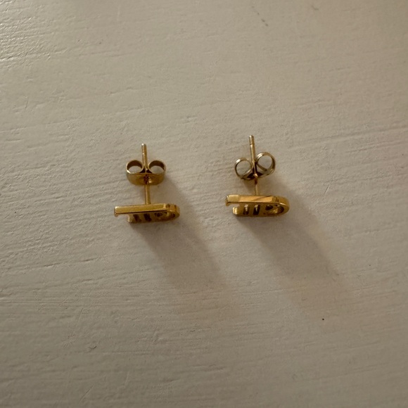 Taylor Swift TTPD Era Gold Stud Earrings • “TTPD” Typography - Picture 2 of 2